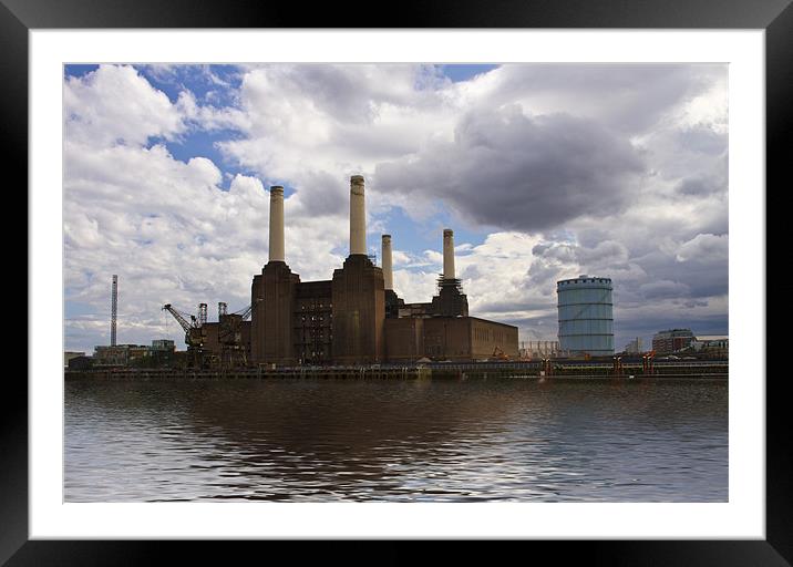 Battersea Power Station Framed Mounted Print by David French