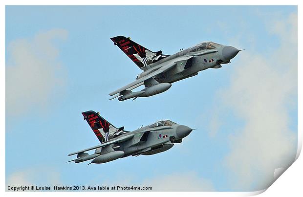 Two Tornado Jets dambusters special Print by Louise  Hawkins