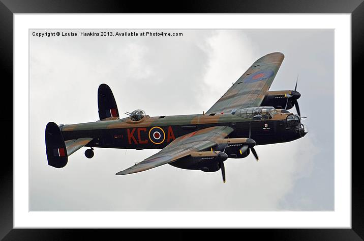Lancaster Bomber Dambusters flyover Framed Mounted Print by Louise  Hawkins
