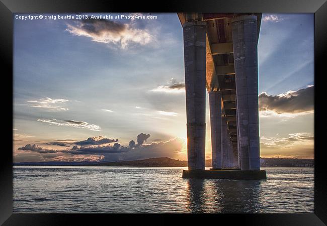 Tay Bridge Sunset Framed Print by craig beattie