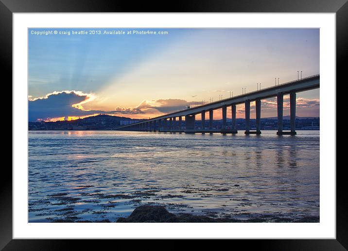 Dundee Sunset Framed Mounted Print by craig beattie