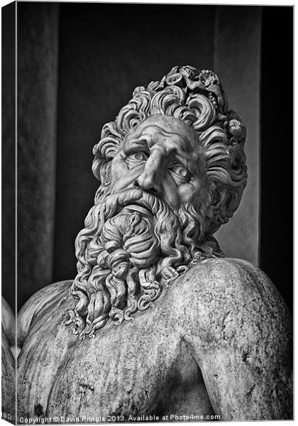 River God Arno Canvas Print by David Pringle