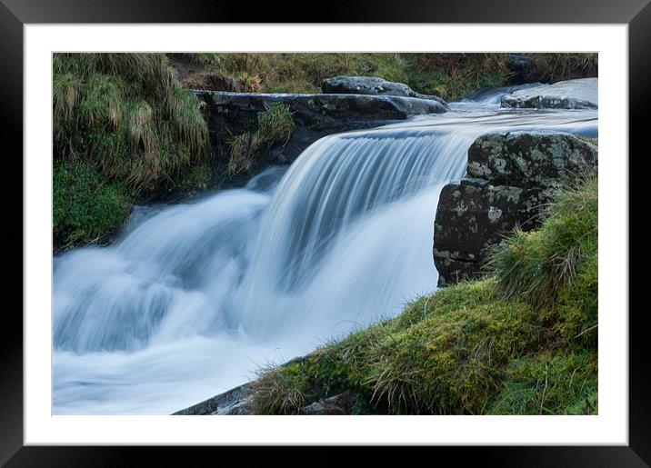 Waterfall Framed Mounted Print by lee wilce
