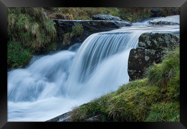 Waterfall Framed Print by lee wilce