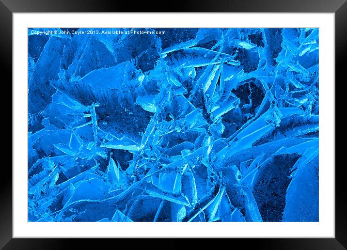 Ice Patterns Framed Mounted Print by John Cuyler