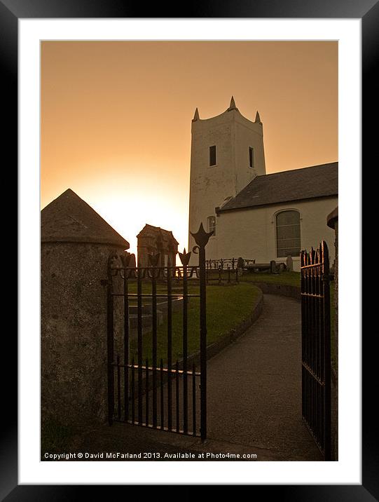 Ballintoy Church evening Framed Mounted Print by David McFarland