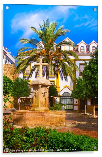 The Old Town of Marbella Acrylic by Dragomir Nikolov