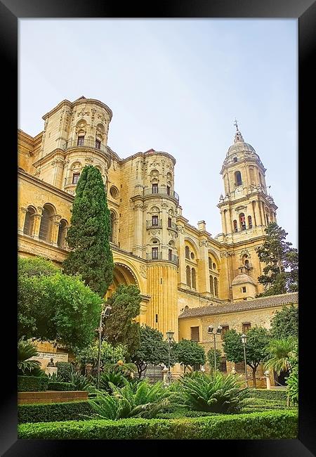 Malaga Cathedral in Andalusia Framed Print by Dragomir Nikolov