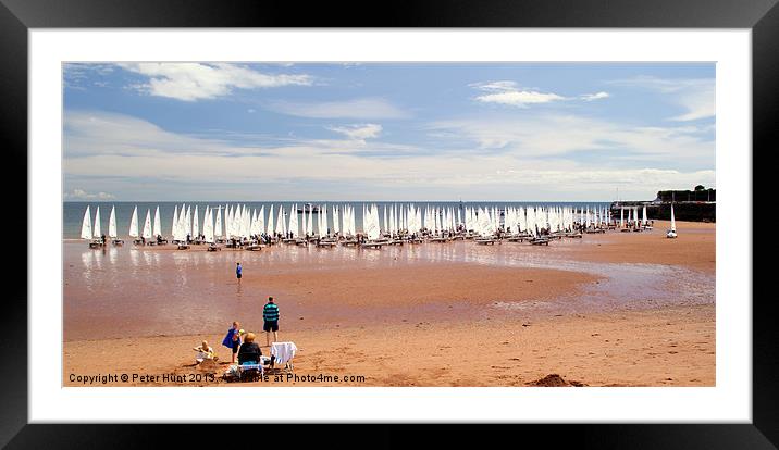 Paignton Beach Laser Sailing Framed Mounted Print by Peter F Hunt