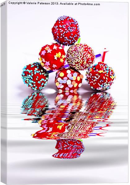 Lollypop Cakes Canvas Print by Valerie Paterson