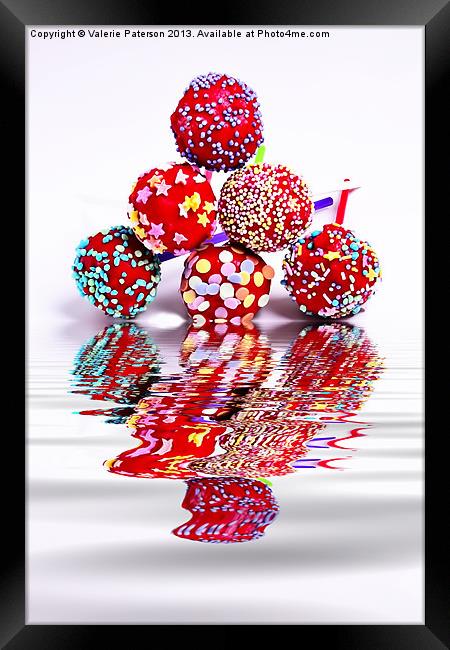 Lollypop Cakes Framed Print by Valerie Paterson