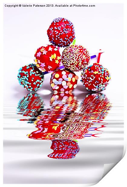 Lollypop Cakes Print by Valerie Paterson