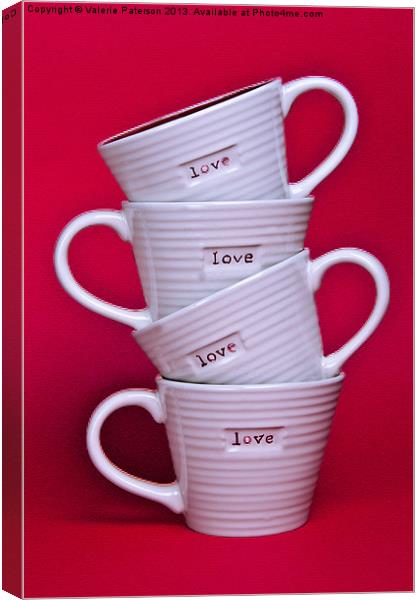 Love Mugs Canvas Print by Valerie Paterson