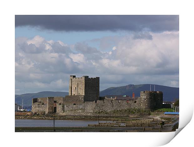 carrickfergus castle Print by william sharpe