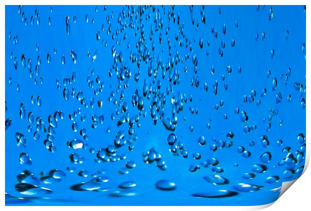 Droplets Cascade Print by David Pyatt