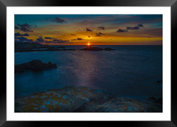 Majestic Sunrise over St Marys Island Framed Mounted Print by David Martin
