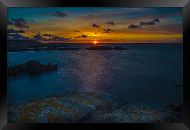 Majestic Sunrise over St Marys Island Framed Print by David Martin