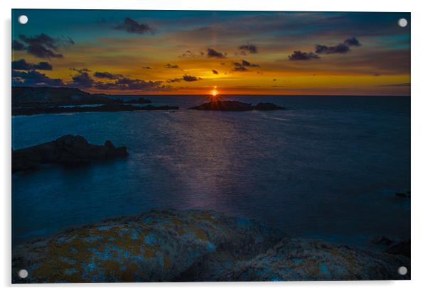 Majestic Sunrise over St Marys Island Acrylic by David Martin
