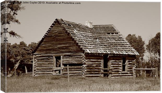 Little House on the Prairie Canvas Print by John Cuyler