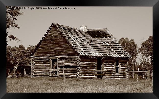 Little House on the Prairie Framed Print by John Cuyler