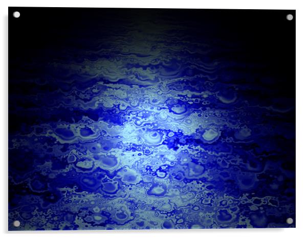 Rain - Water - Moonlight Acrylic by Hugh Fathers
