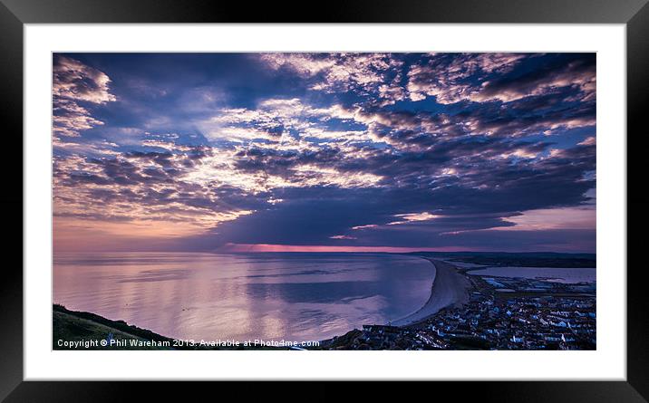 Chesil Beach Framed Mounted Print by Phil Wareham