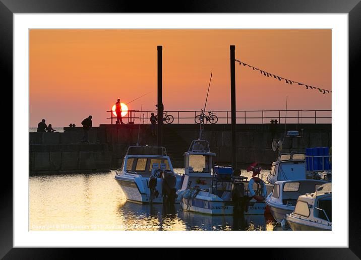 Sunset Fisherman Cairnbulg Framed Mounted Print by Bill Buchan