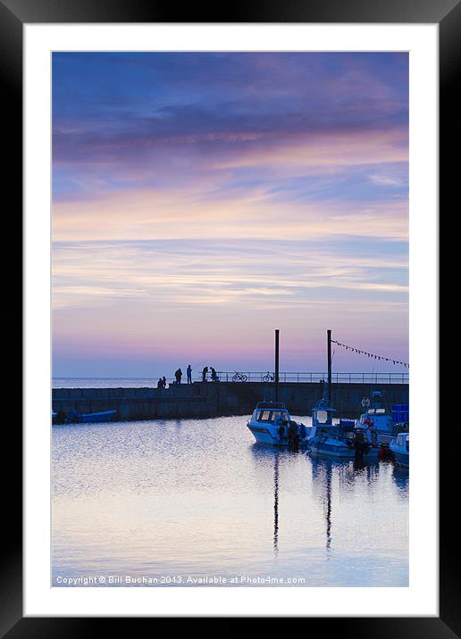 Blue Sunset Cairnbulg Framed Mounted Print by Bill Buchan