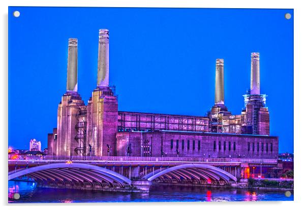 Battersea Power Station Acrylic by Phil Robinson