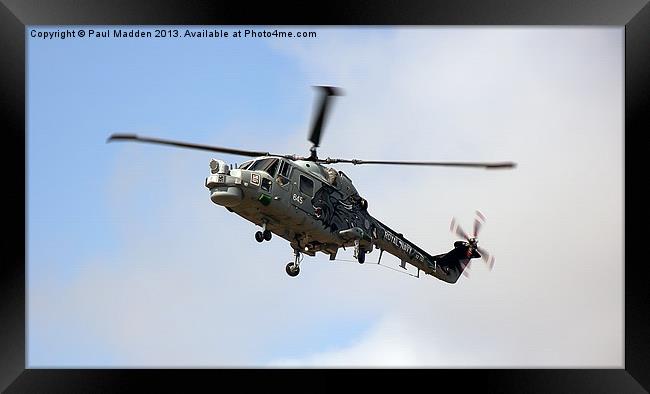 Southport airshow Westland Lynx Framed Print by Paul Madden