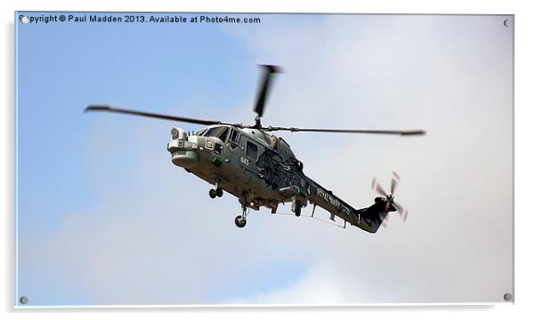Southport airshow Westland Lynx Acrylic by Paul Madden