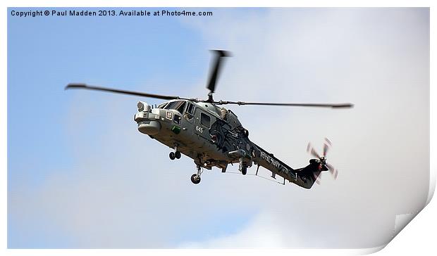 Southport airshow Westland Lynx Print by Paul Madden