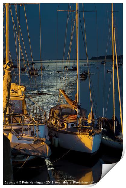 Topsham boats Print by Pete Hemington