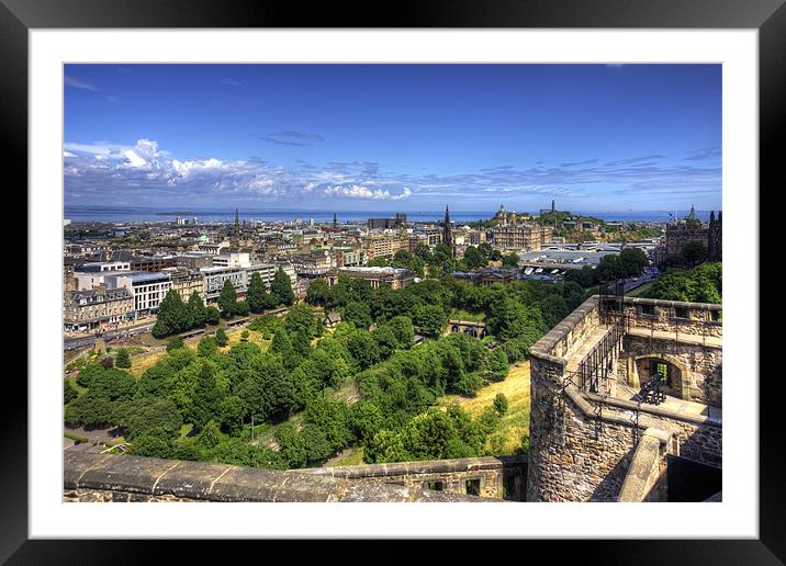 Edinburgh from the Castle Framed Mounted Print by Tom Gomez