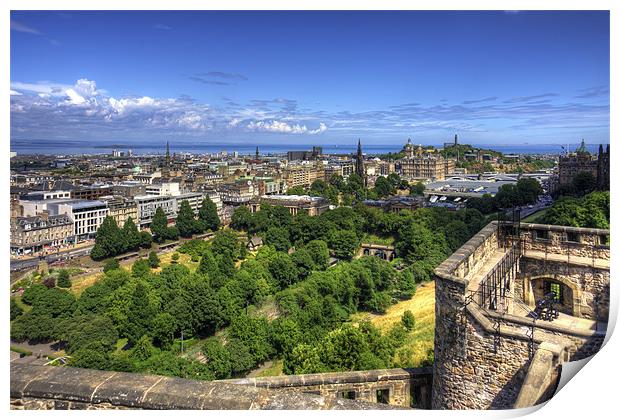 Edinburgh from the Castle Print by Tom Gomez