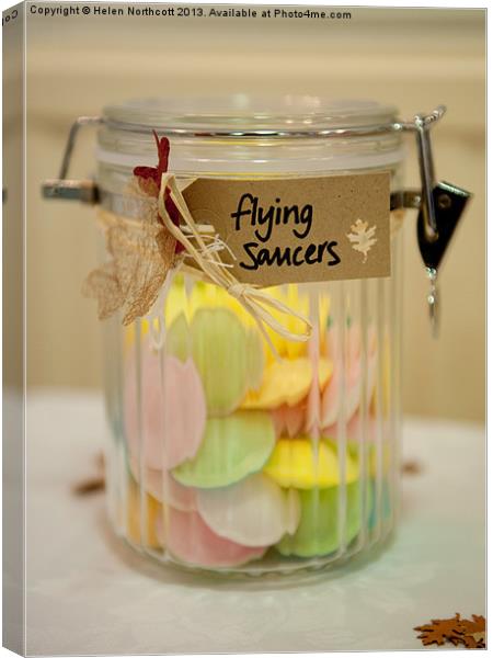 Flying Saucers Canvas Print by Helen Northcott