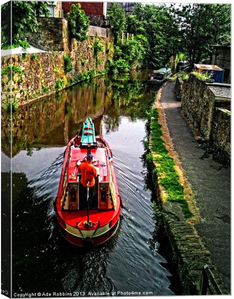 On the Skipton Canal Canvas Print by Ade Robbins