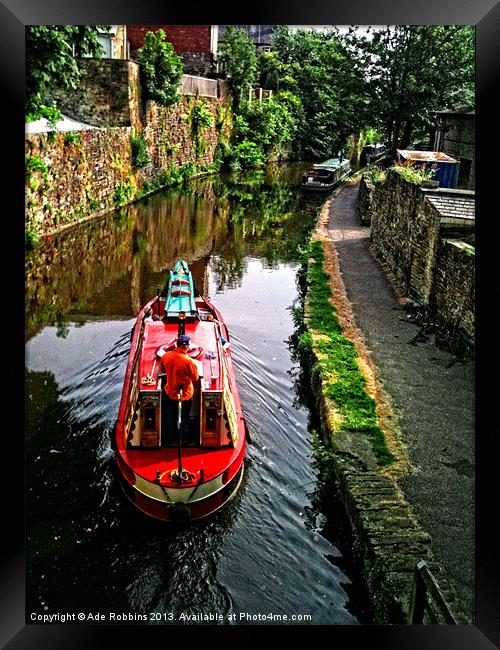 On the Skipton Canal Framed Print by Ade Robbins