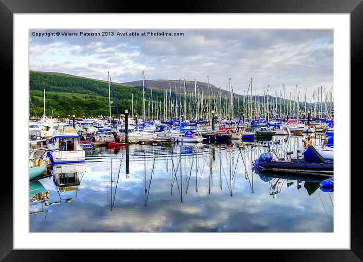 Largs Yacht Haven Framed Mounted Print by Valerie Paterson