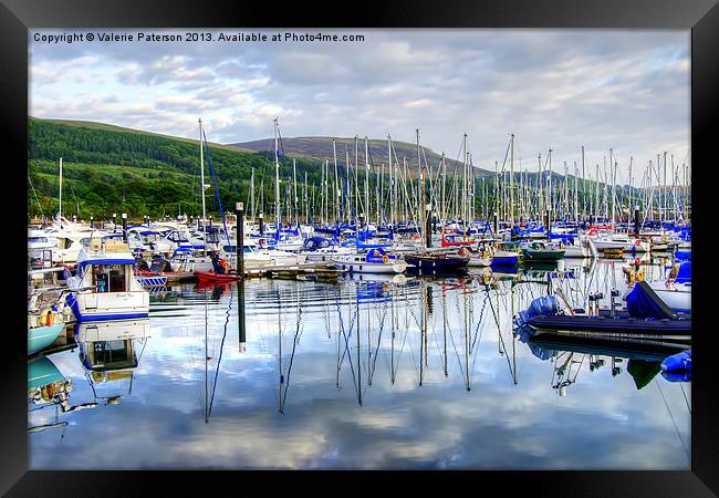 Largs Yacht Haven Framed Print by Valerie Paterson