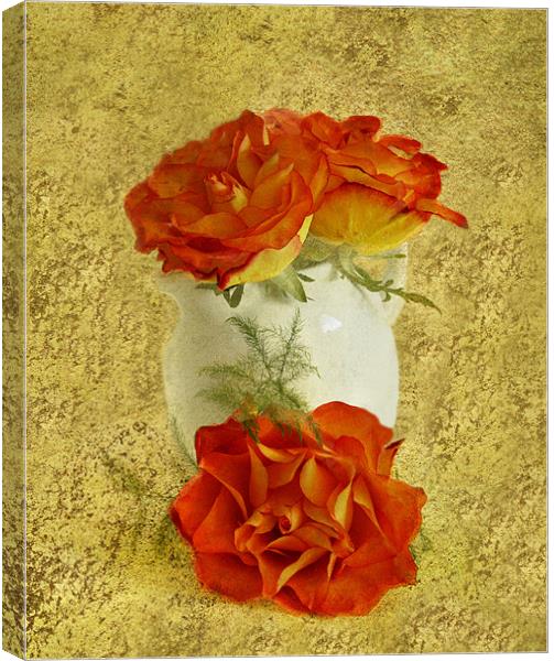 Sweet Roses Canvas Print by Fine art by Rina
