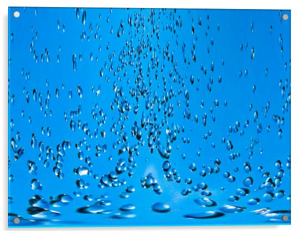 Droplets Cascade Acrylic by David Pyatt