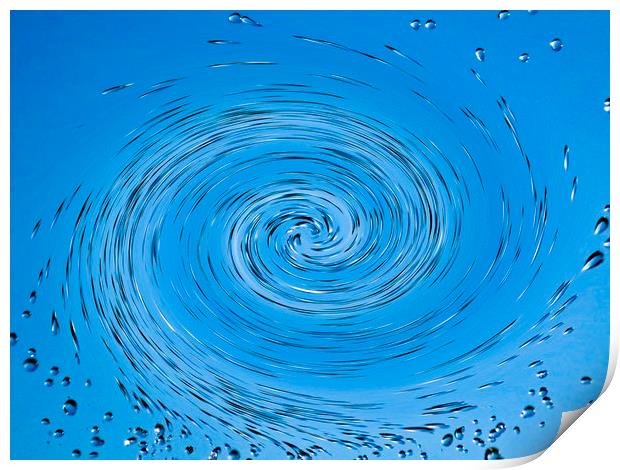 Blue Vortex Print by David Pyatt