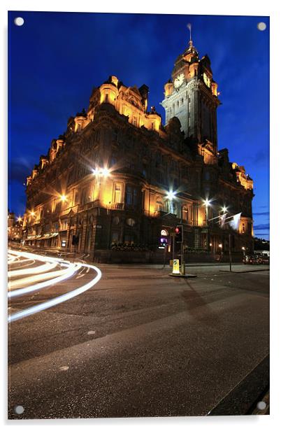 Balmoral Hotel Edinburgh Acrylic by James Marsden