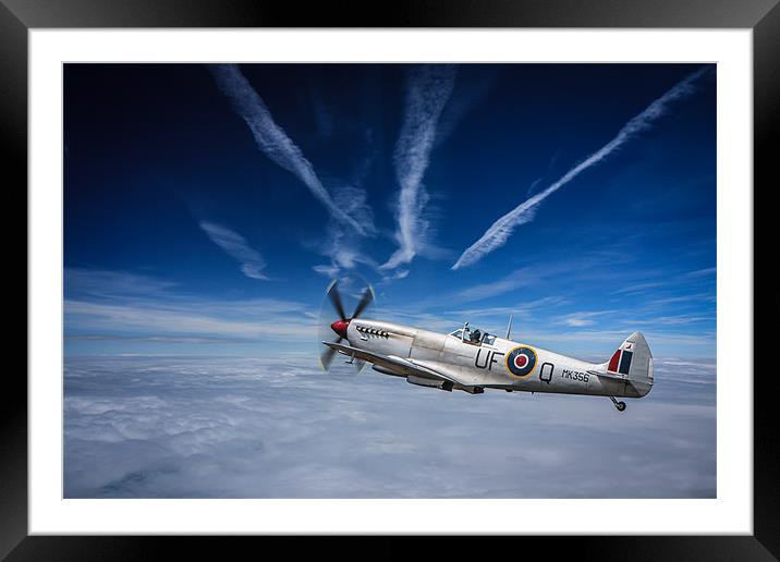 Supermarine Spitfire Fighter Framed Mounted Print by P H
