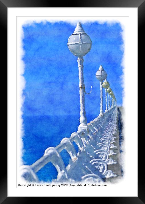 Boardwalk Pier Framed Mounted Print by Daves Photography