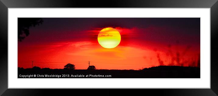 Beautiful Red Sunset Framed Mounted Print by Chris Wooldridge