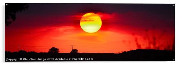Beautiful Red Sunset Acrylic by Chris Wooldridge