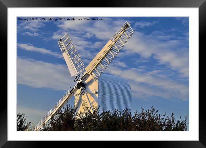 Chillenden Mill Sunset Framed Mounted Print by Chris Wooldridge