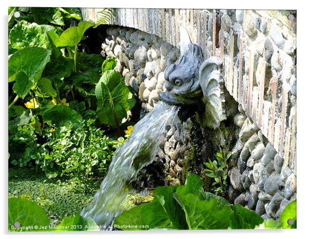 Fish Fountain Acrylic by Jez Mouncer